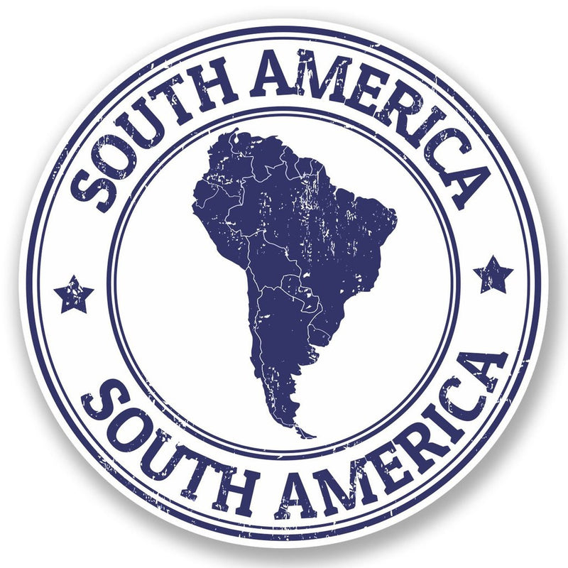 2 x South America Vinyl Sticker