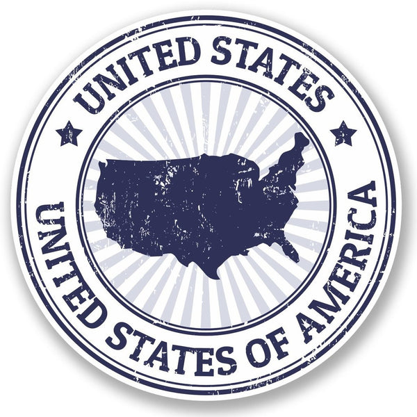 2 x United States of America USA Vinyl Sticker #5400