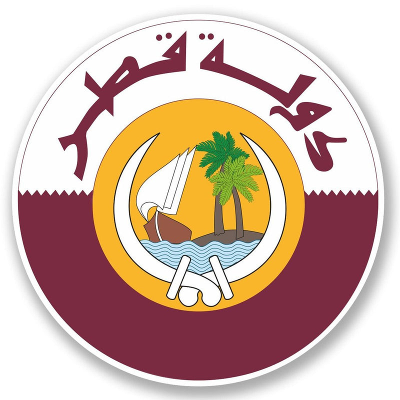 2 x Qatar Doha Vinyl Sticker