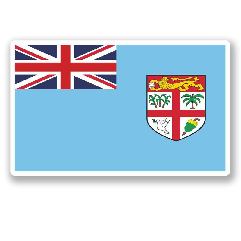 2 x Fiji Suva Flag Vinyl Sticker