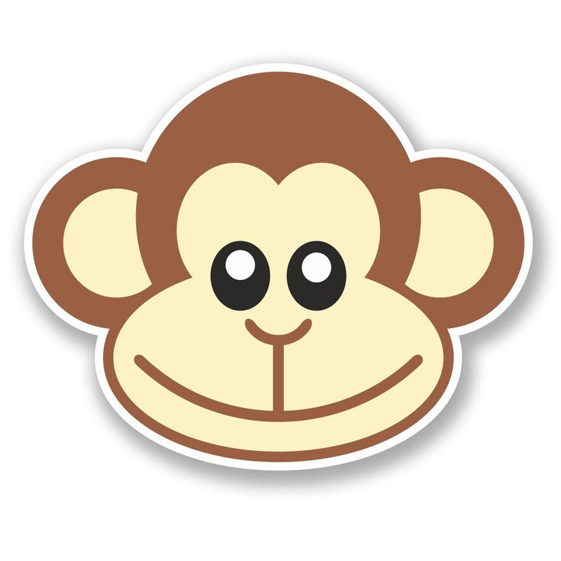 2 x Cheeky Monkey Vinyl Sticker