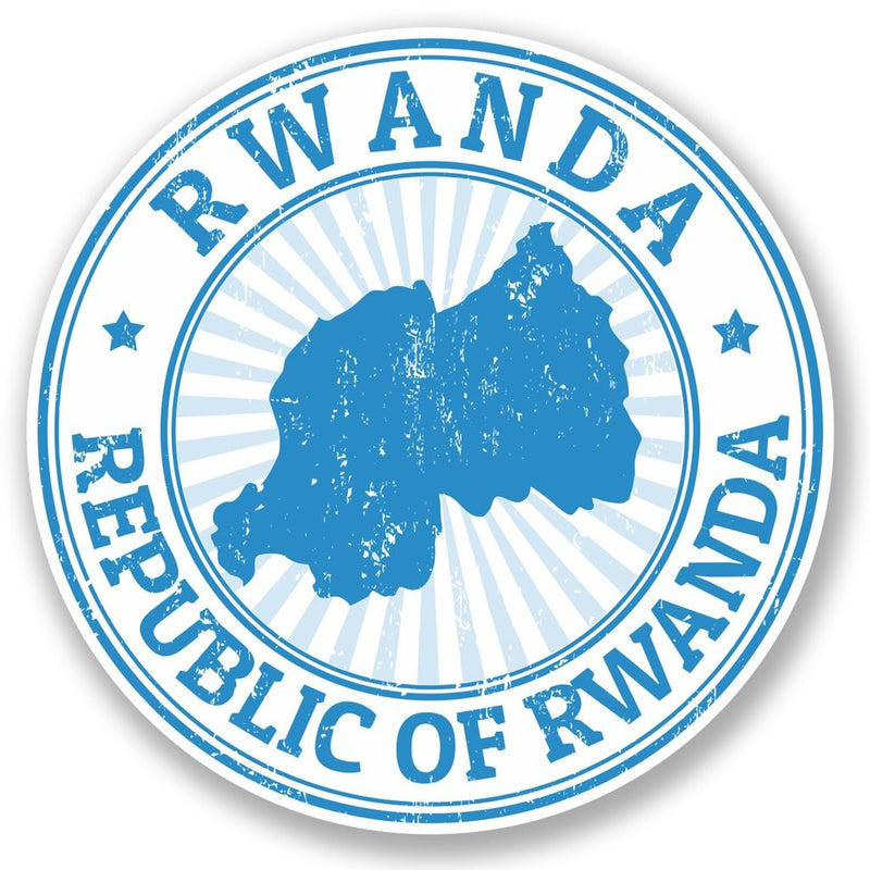 2 x Rwanda Vinyl Sticker