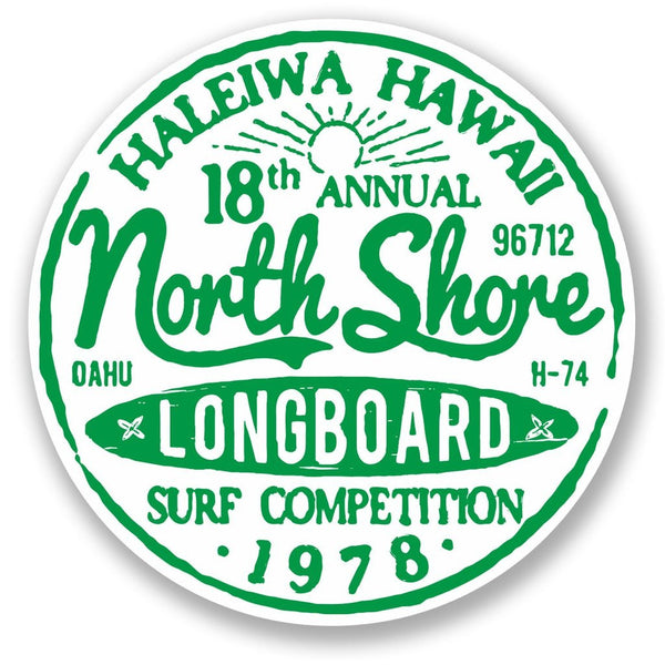 2 x Hawaii Surf Vinyl Sticker #5486