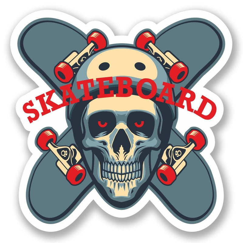 2 x Skateboard Vinyl Sticker