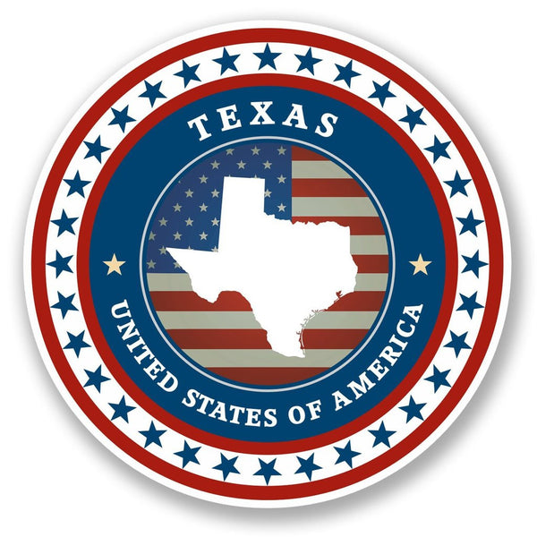 2 x Texas USA Vinyl Sticker #5496