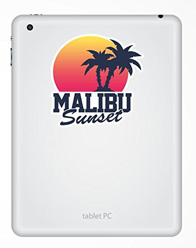 2 x Malibu Sunset Vinyl Sticker