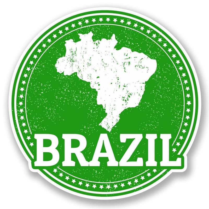 2 x Brazil Vinyl Sticker