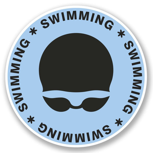 2 x Swimming Vinyl Sticker #5503