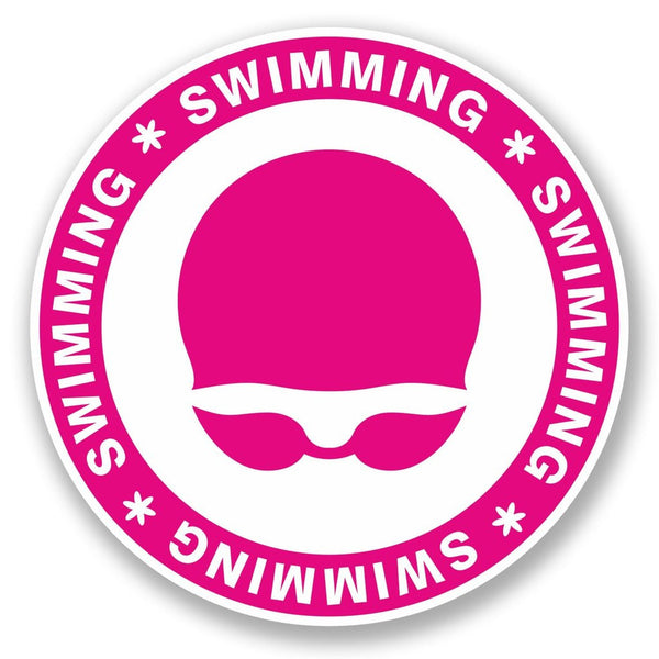 2 x Swimming Vinyl Sticker #5504