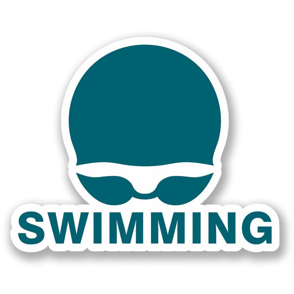 2 x Swimming Vinyl Sticker #5505