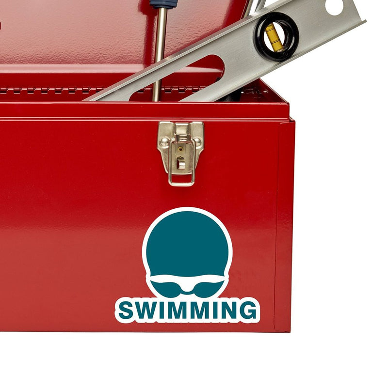 2 x Swimming Vinyl Sticker
