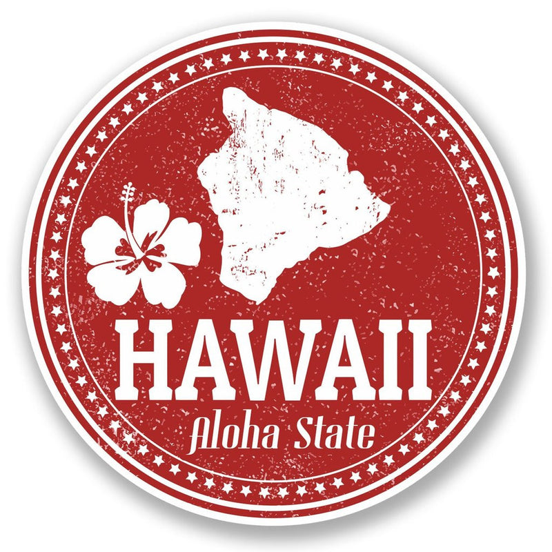 2 x Hawaii Aloha Vinyl Sticker
