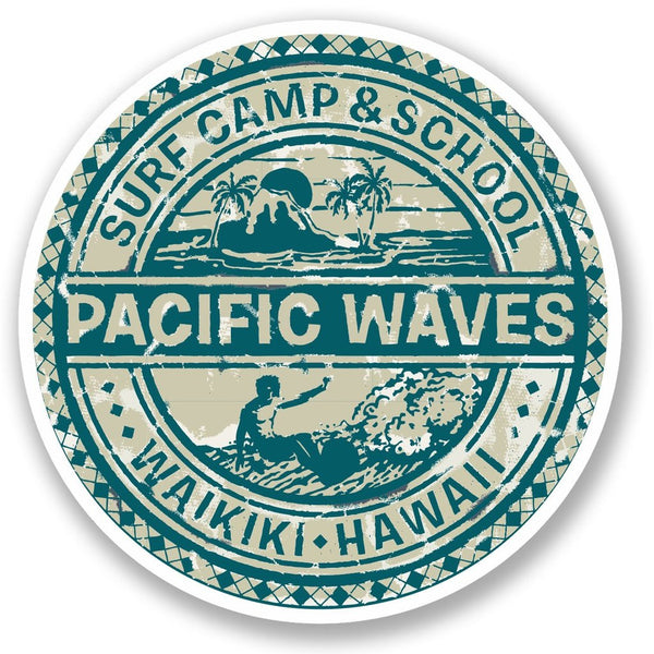 2 x Hawaii Surf Camp Vinyl Sticker #5512