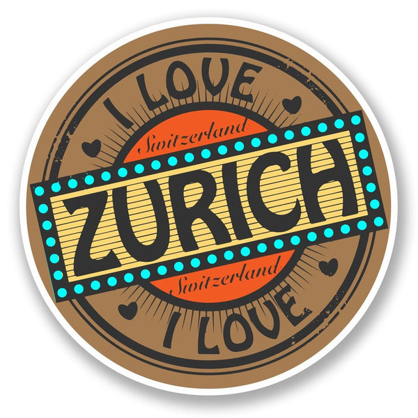 2 x Zurich Switzerland Vinyl Sticker #5514