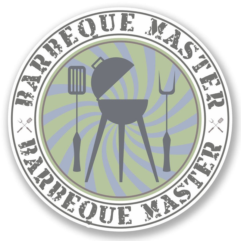 2 x BBQ Barbeque Master Vinyl Sticker