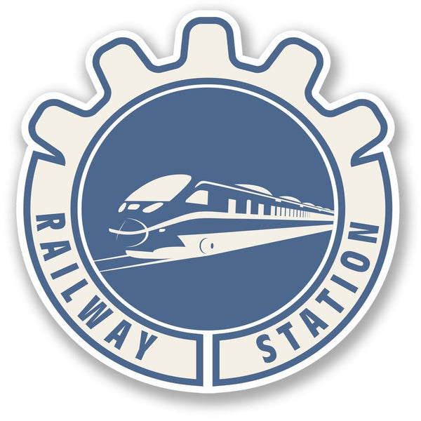 2 x Railway Station Vinyl Sticker #5521