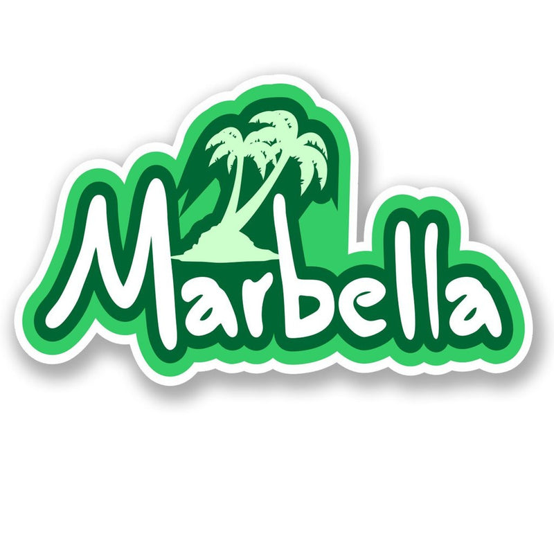 2 x Marbella Vinyl Sticker