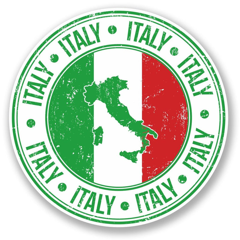 2 x Italy Flag Vinyl Sticker