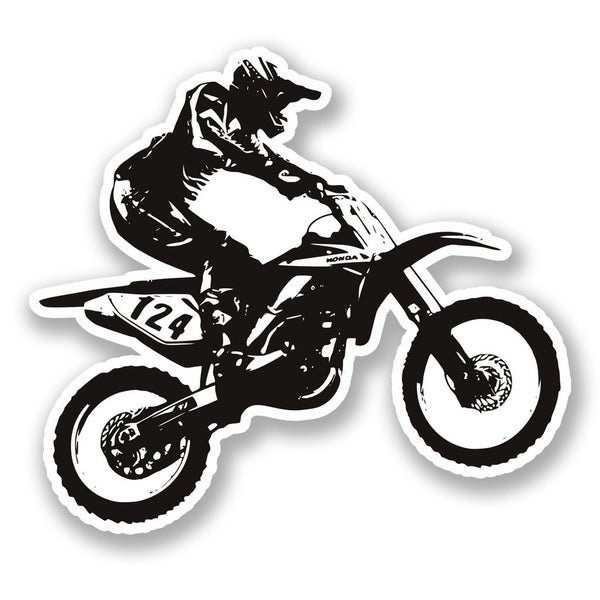 2 x Motorcross Bike Vinyl Sticker #5580