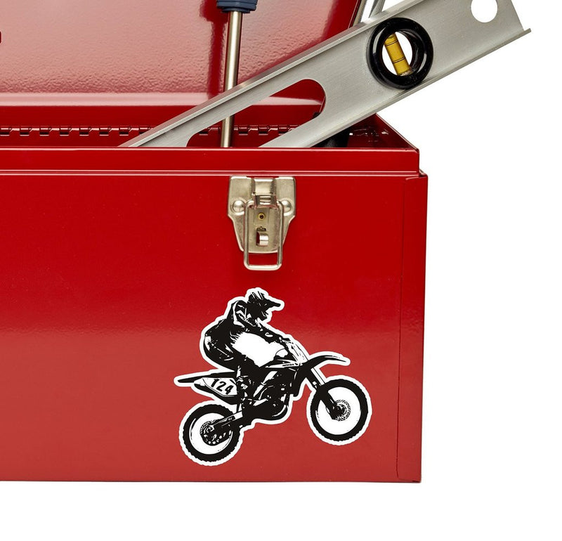 2 x Motorcross Bike Vinyl Sticker