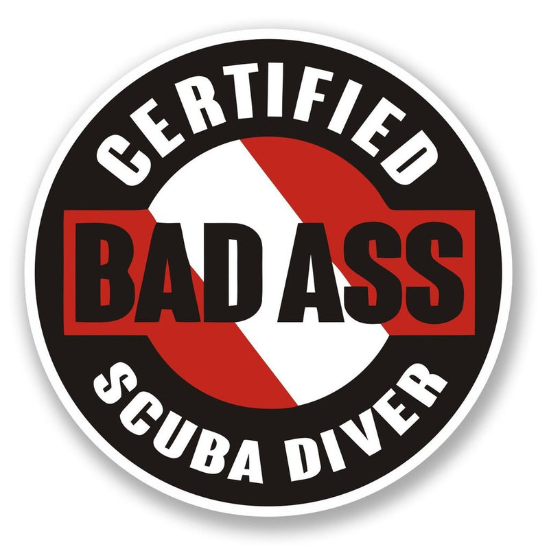 2 x Certified Scuba Diver Vinyl Sticker