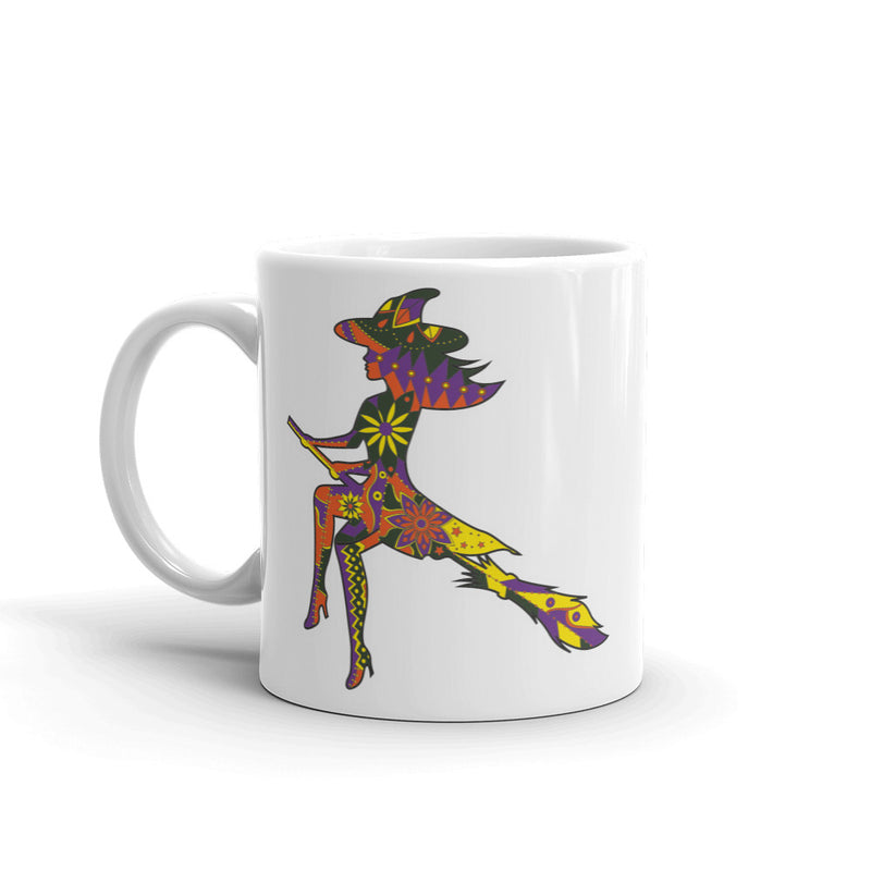 Witch on Broomstick High Quality 10oz Coffee Tea Mug