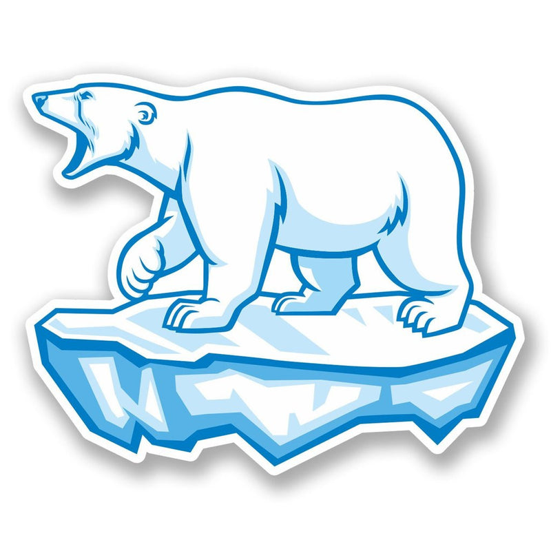 2 x Polar Bear Vinyl Sticker