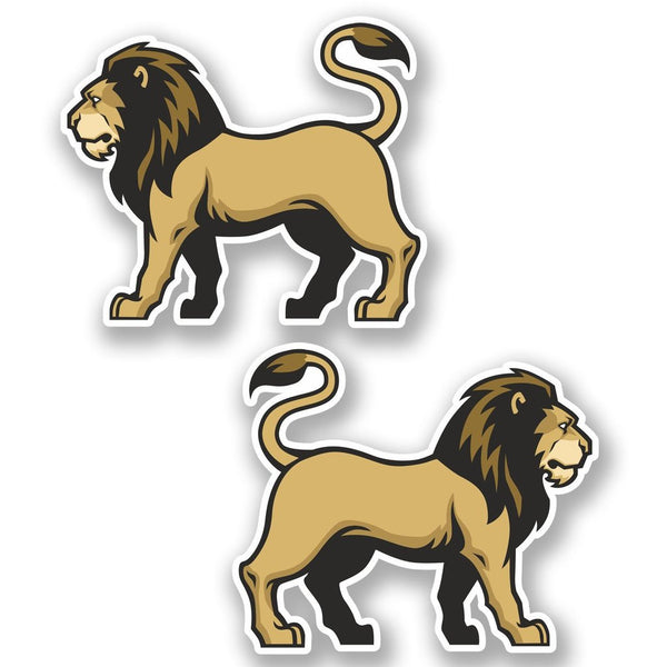2 x Proud Lion Tiger Vinyl Sticker #5626