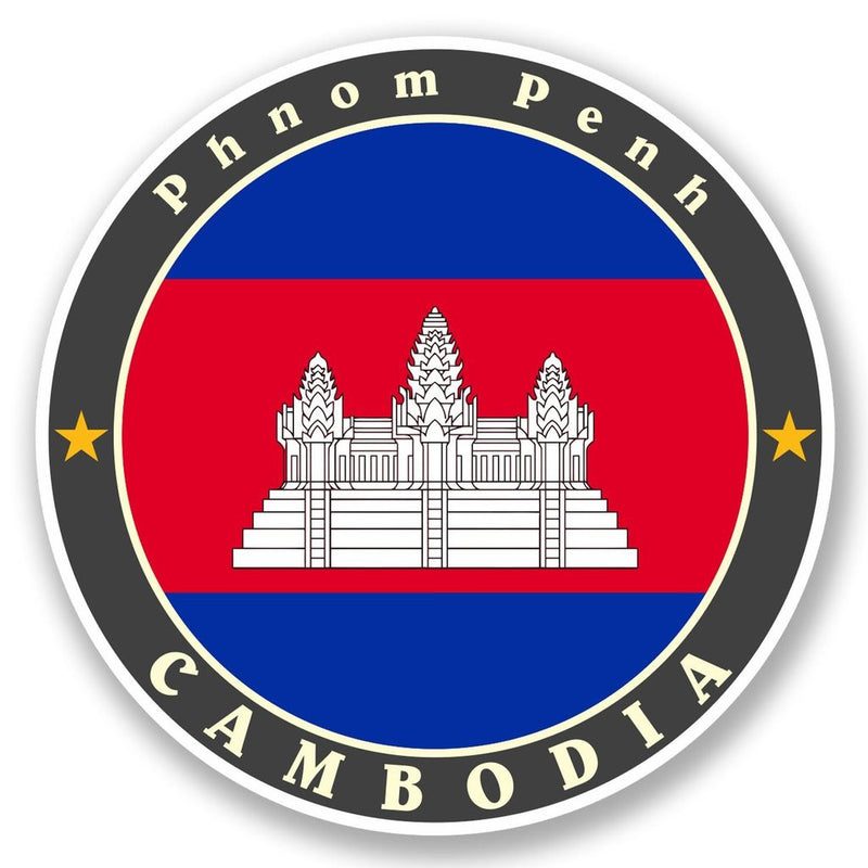 2 x Cambodia Vinyl Sticker