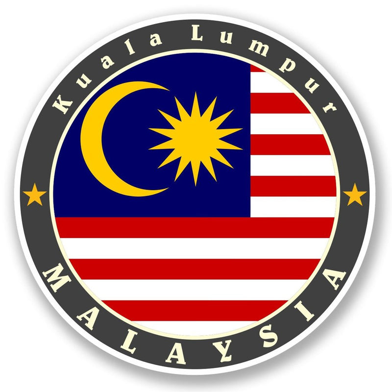 2 x Malaysia Vinyl Sticker