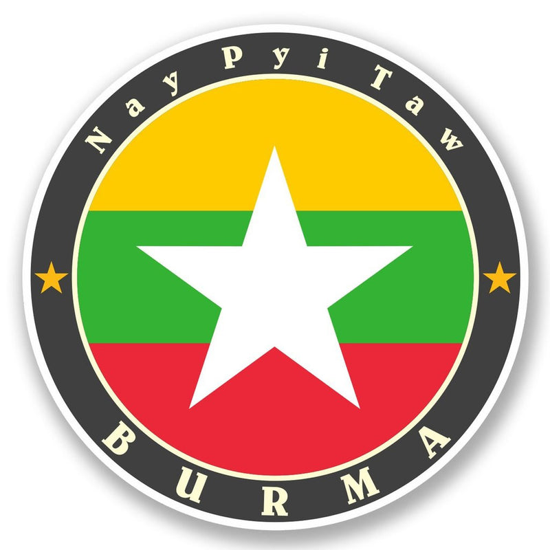 2 x Burma Vinyl Sticker