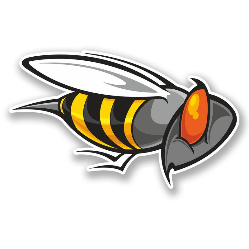 2 x Angry Wasp Bee Vinyl Sticker