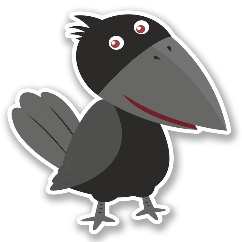 2 x Crow Raven Blackbird Vinyl Sticker