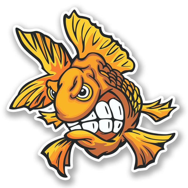 2 x Goldfish Fish Vinyl Sticker #5650