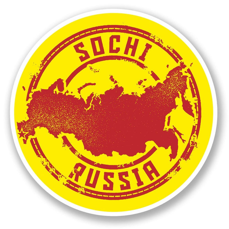 2 x Sochi Russia Vinyl Sticker