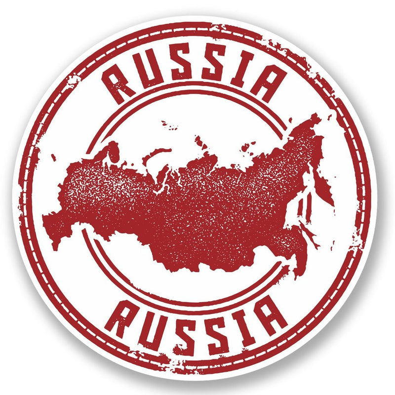 2 x Russia Russian Vinyl Sticker