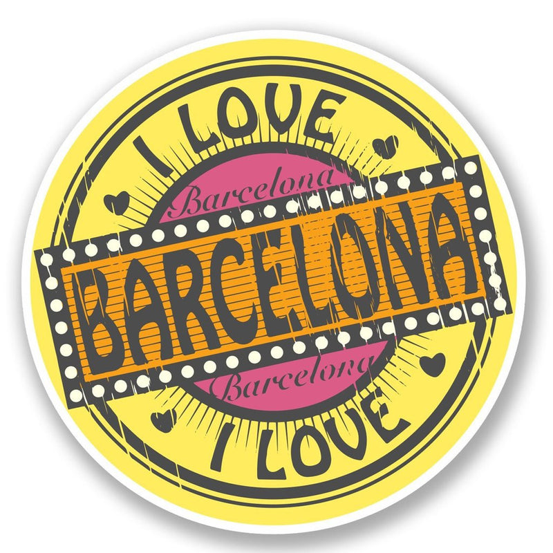 2 x Barcelona Spain Vinyl Sticker