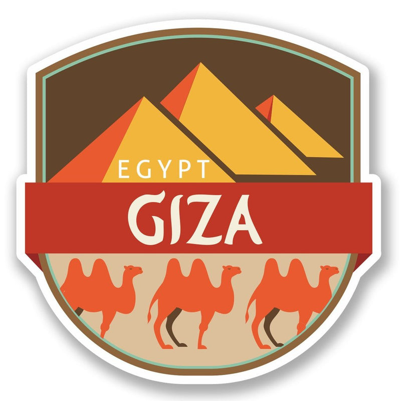 2 x Giza Egypt Vinyl Sticker