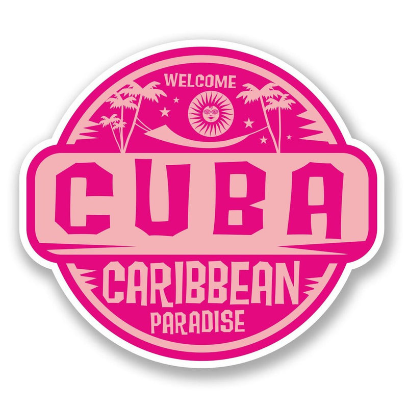 2 x Cuba Caribbean Vinyl Sticker