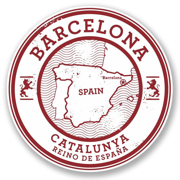 2 x Barcelona Catalunya Spain Vinyl Sticker #5723