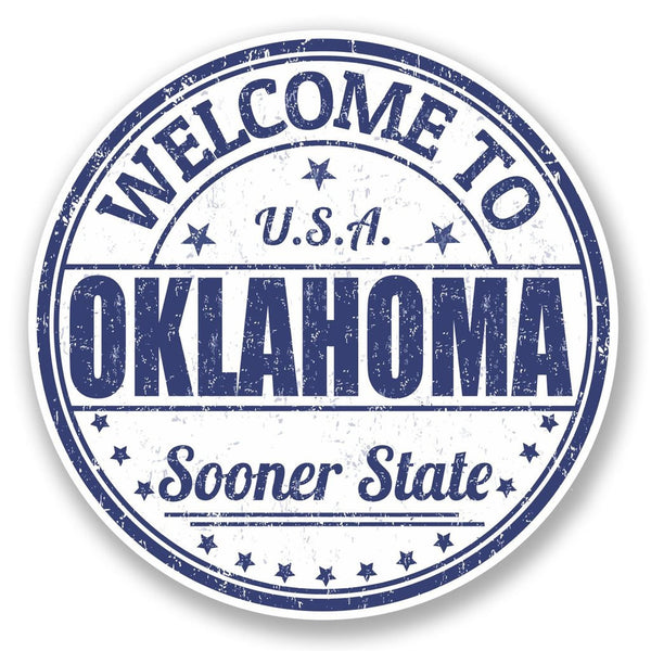 2 x Oklahoma USA Vinyl Sticker #5729