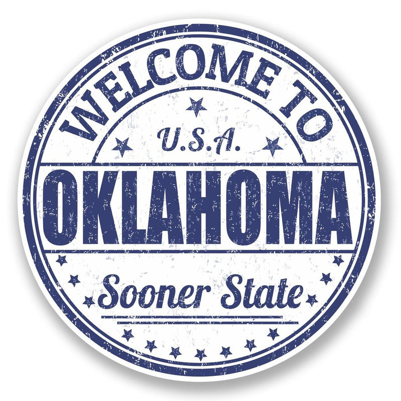 2 x Oklahoma USA Vinyl Sticker