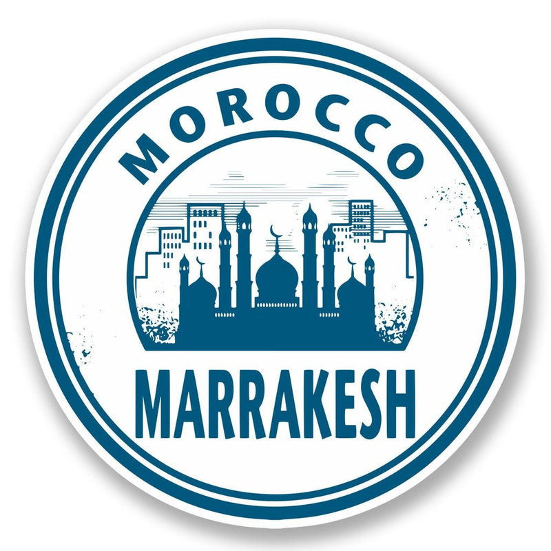 2 x Morocco Marrakesh Vinyl Sticker