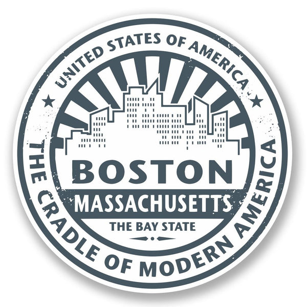 2 x Boston Massachusetts Vinyl Sticker #5733