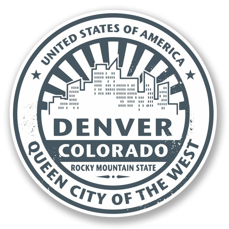 2 x Denver Colorado USA Vinyl Sticker