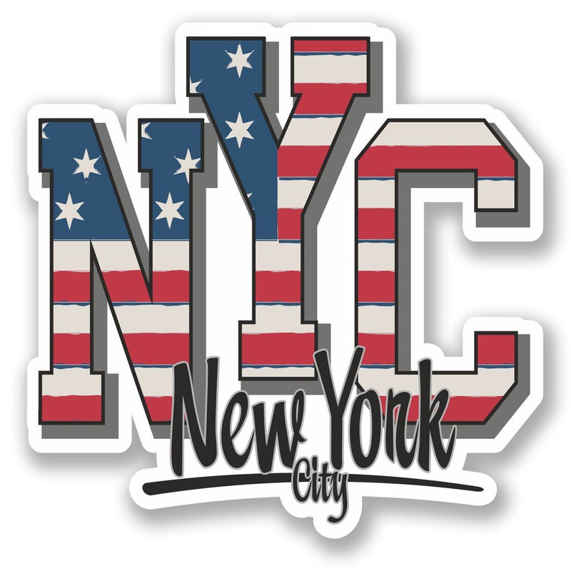 2 x New York City USA Vinyl Sticker