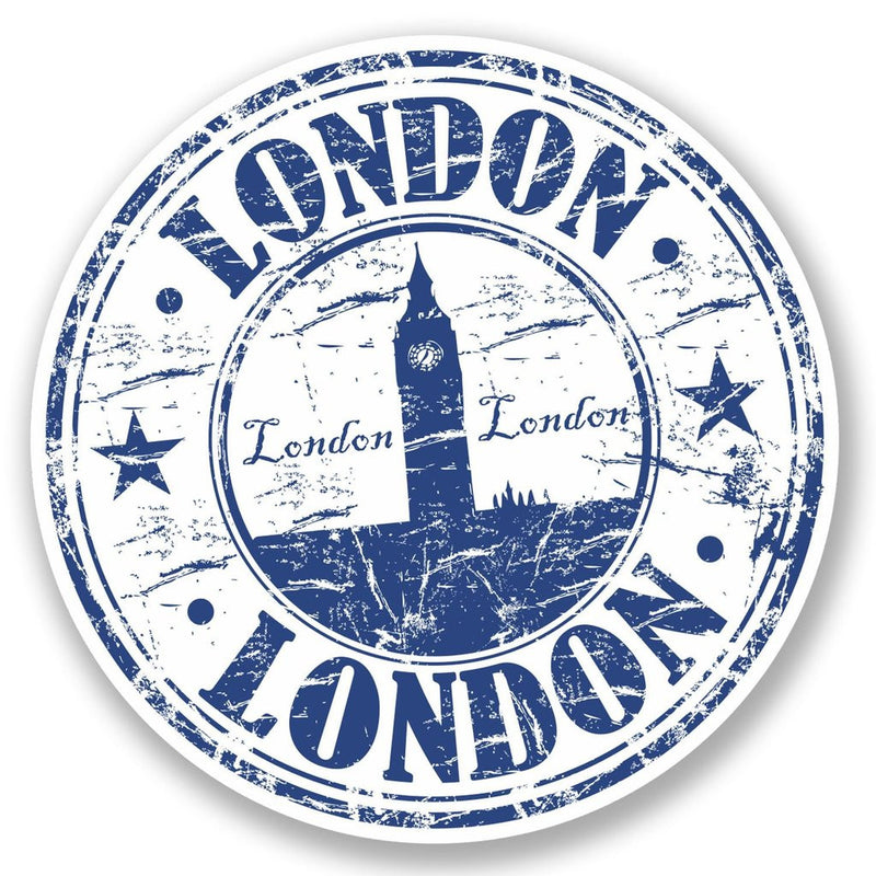 2 x London UK England Vinyl Sticker