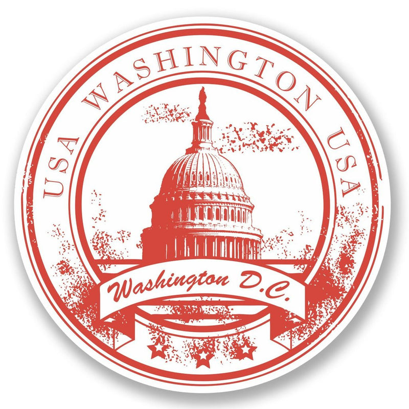 2 x Washington D.C. Vinyl Sticker