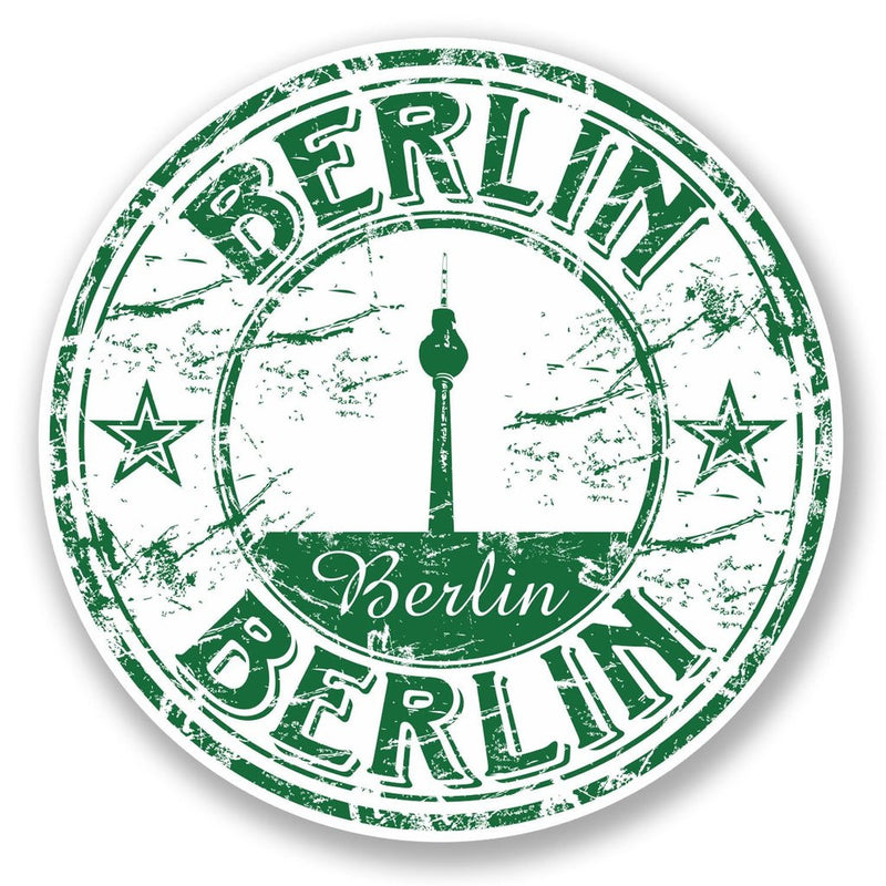 2 x Berlin Germany Vinyl Sticker