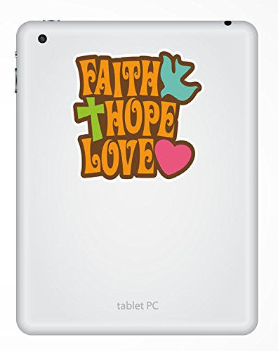 2 x Faith Hope Love Vinyl Sticker